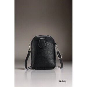 VEGAN LEATHER MINI CROSSBODY MESSENGER BAG